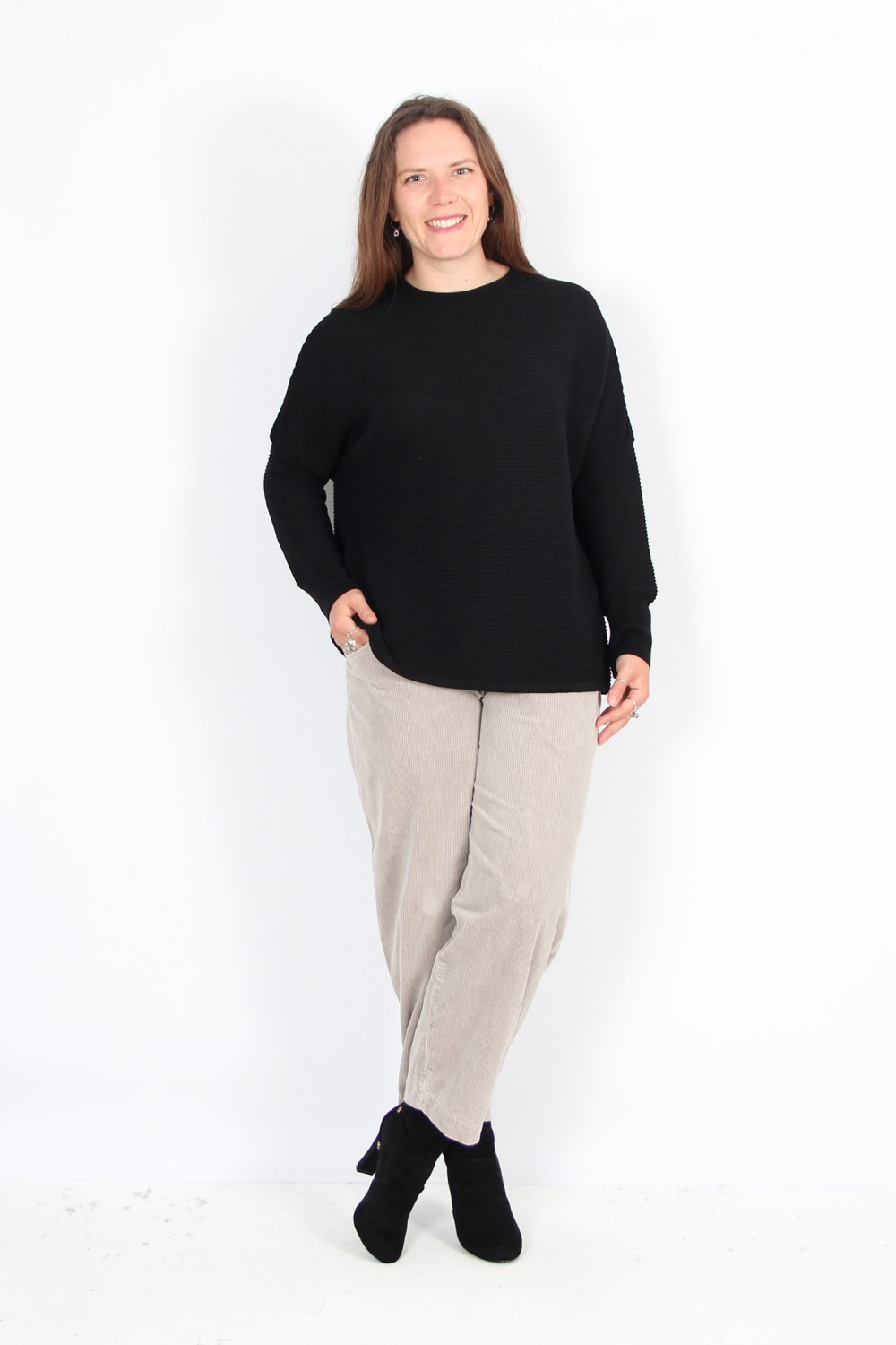 OSKA Pullover Monnocrom 332 Black / 100% Merino Wool