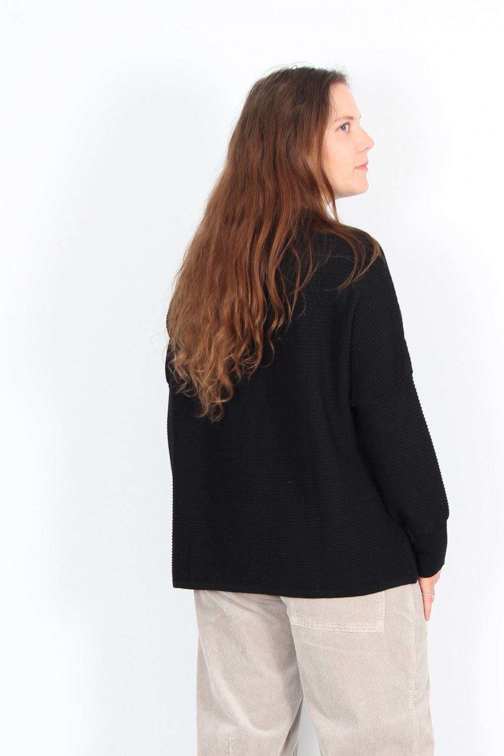 OSKA Pullover Monnocrom 332 Black / 100% Merino Wool