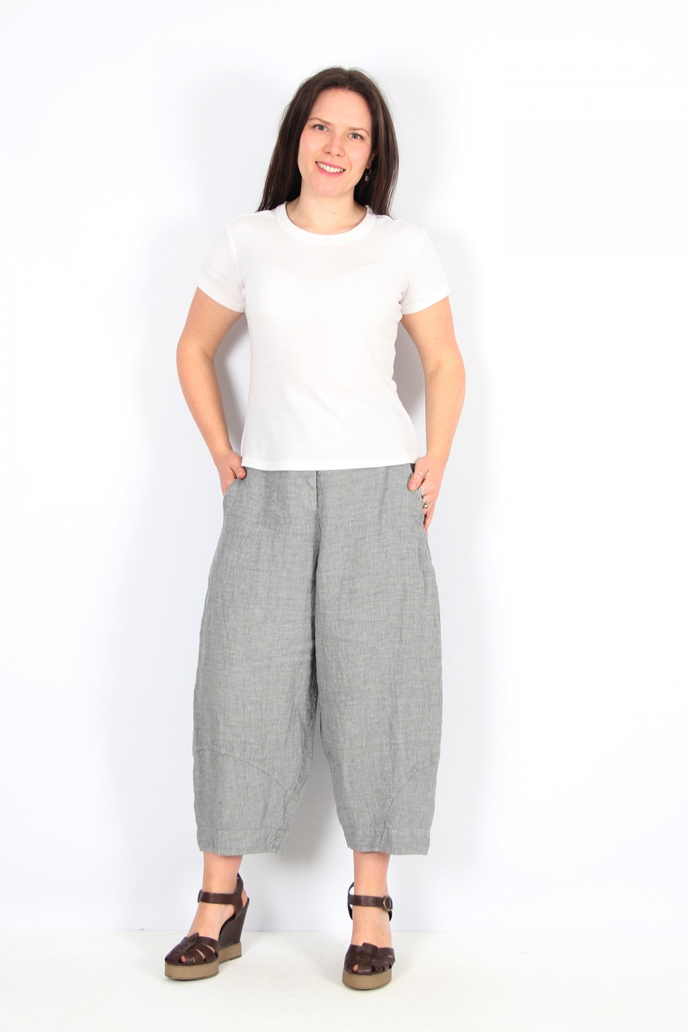 OSKA Trousers Veranti 431 Silver / 100 % Linen