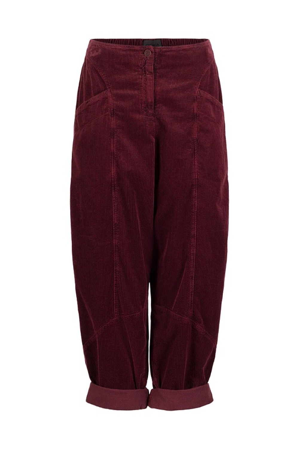 OSKA Trousers 523 Pure cotton corduroy Color: 252REDWOOD