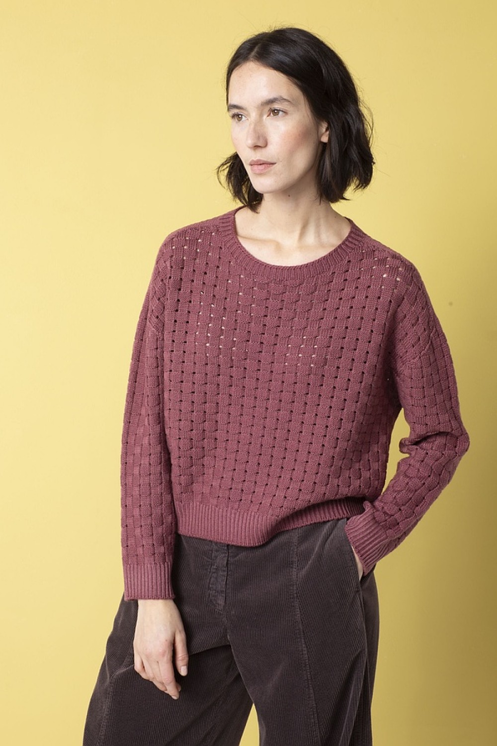 OSKA Pullover 525 Pure Merino Wool Color:250 REDWOOD