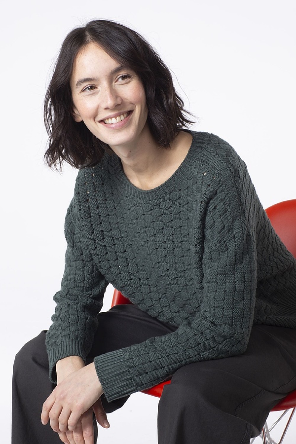 OSKA Pullover 525 Pure Merino Wool Color:790 SPRUCE