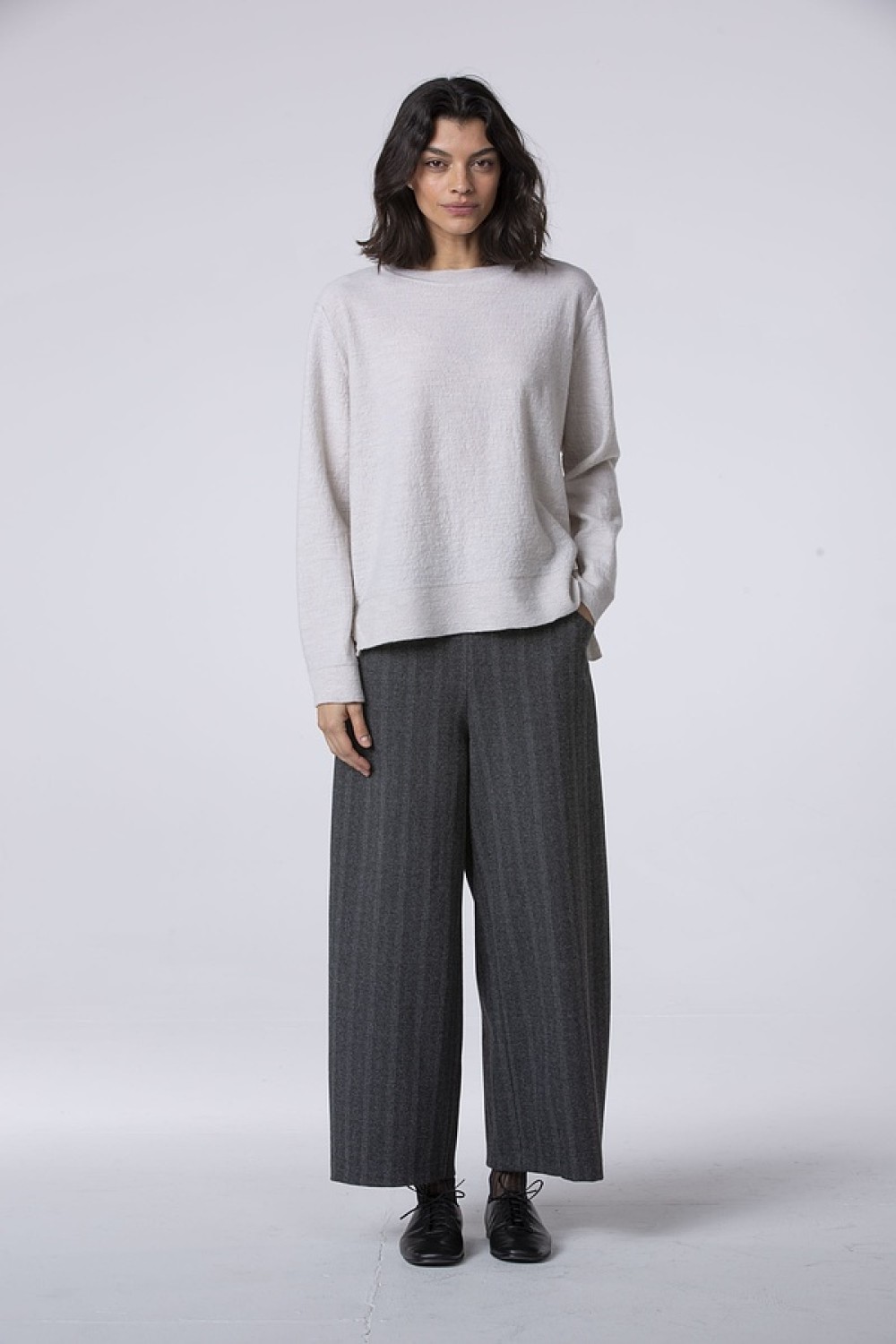 OSKA Trousers 537 Jacquard Jersey In Cotton Blend Color: 940MOUSE