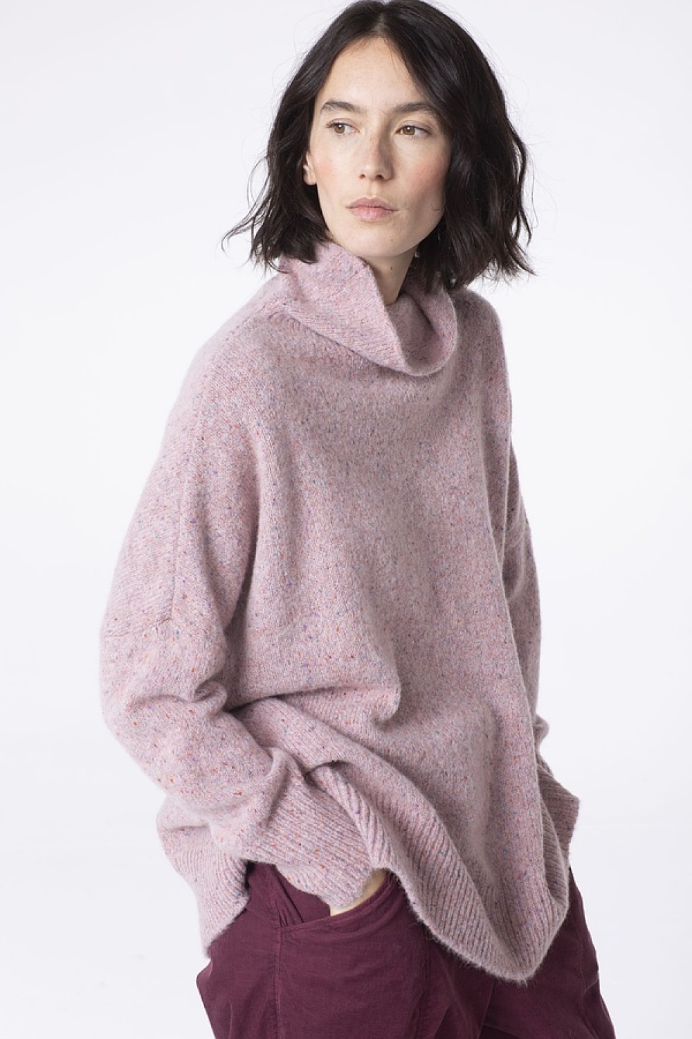 OSKA Pullover 530 Cotton-Alpaca Blend Color: 320ORCHID