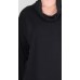 Q-Neel Cowl Neck Relaxed Top Black