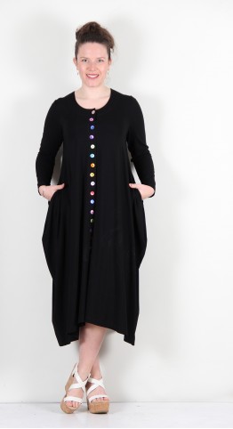 Ralston Utanpo Dress/Coat Multi Button Black
