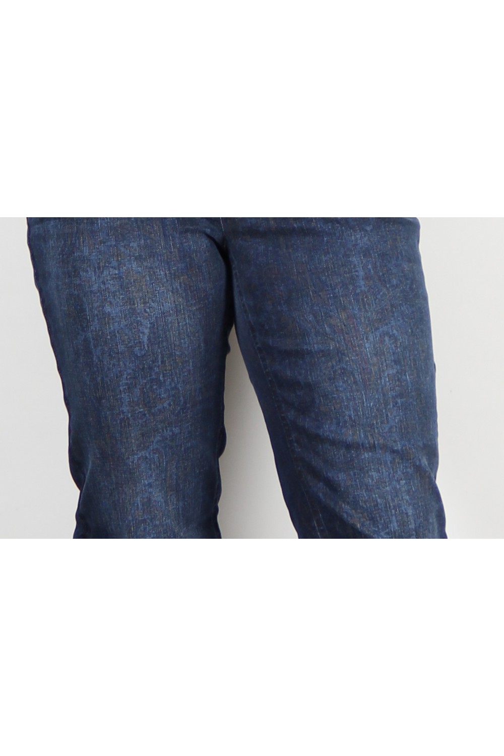 Robell Trousers Elena Paisley Dyed Denim Jeans Navy