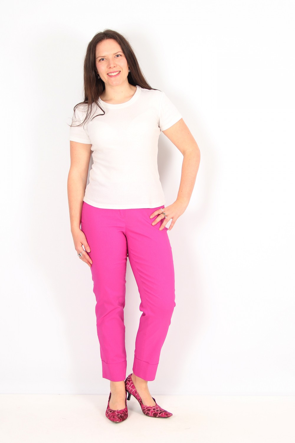 Robell Trousers Bella 09 Cuff 7/8 Crop Orchid