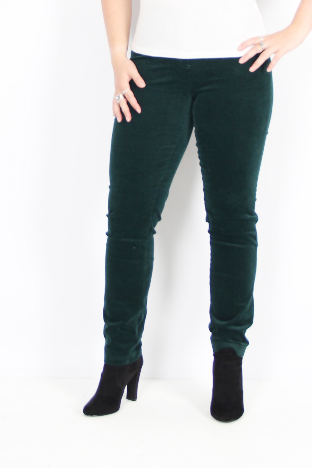 Robell Trousers Bella Fine Needlecord Green