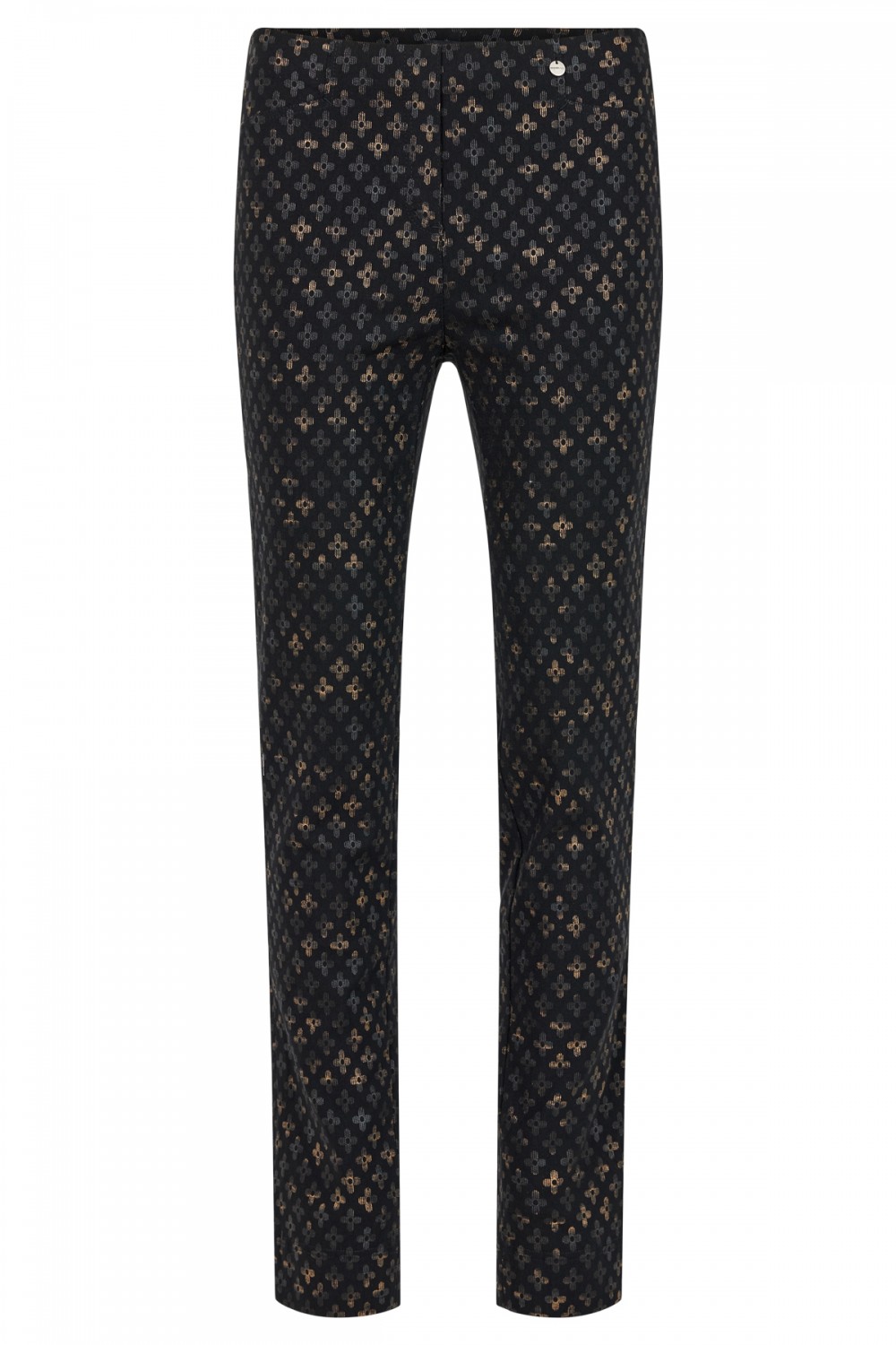 Robell Trousers Rose 09 Limited Edition Flower Check Black