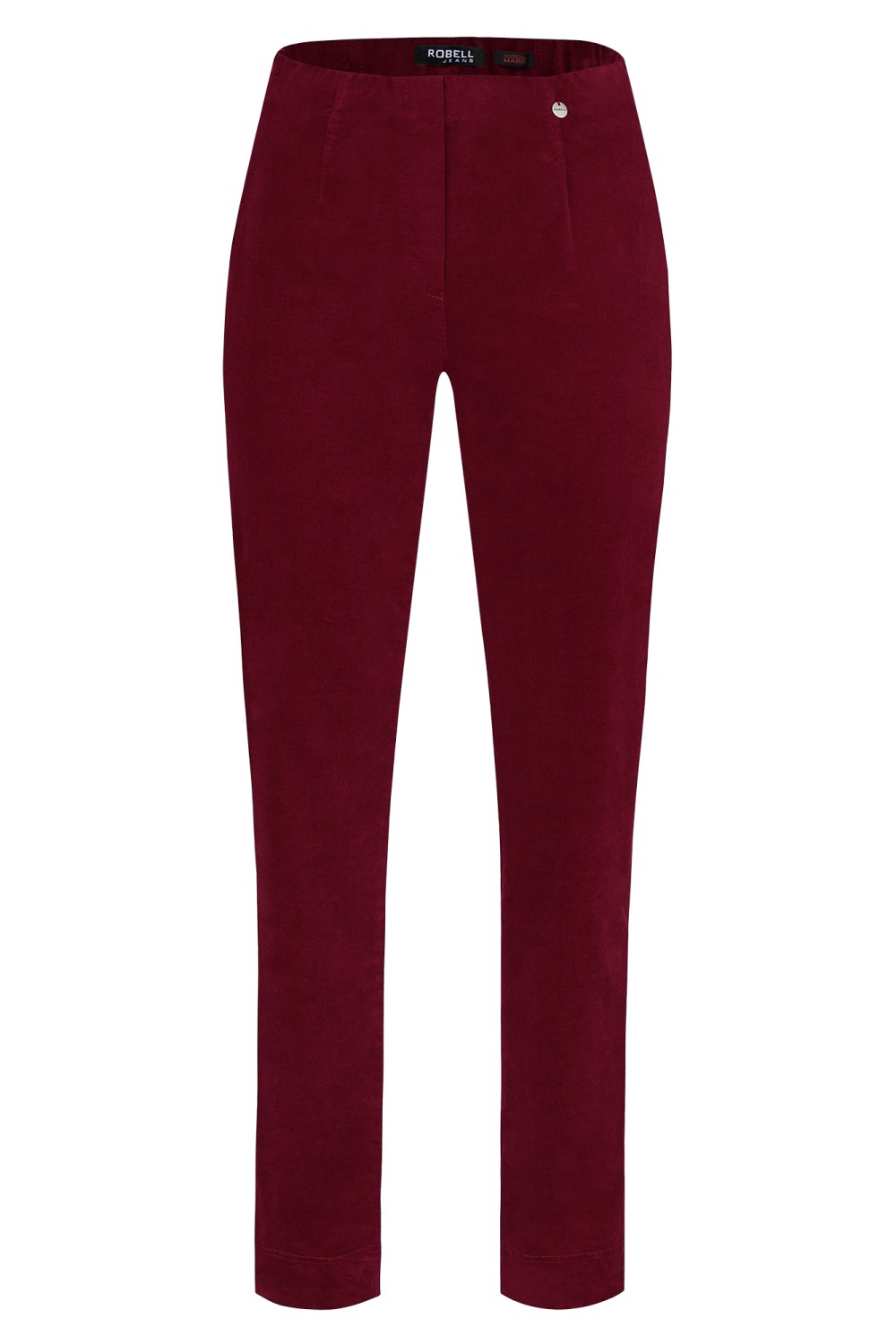 Robell Trousers Marie Full Length Velvet Cherry