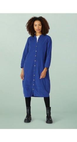 Sahara Clothing Cotton Babycord Bubble Dress Lapis
