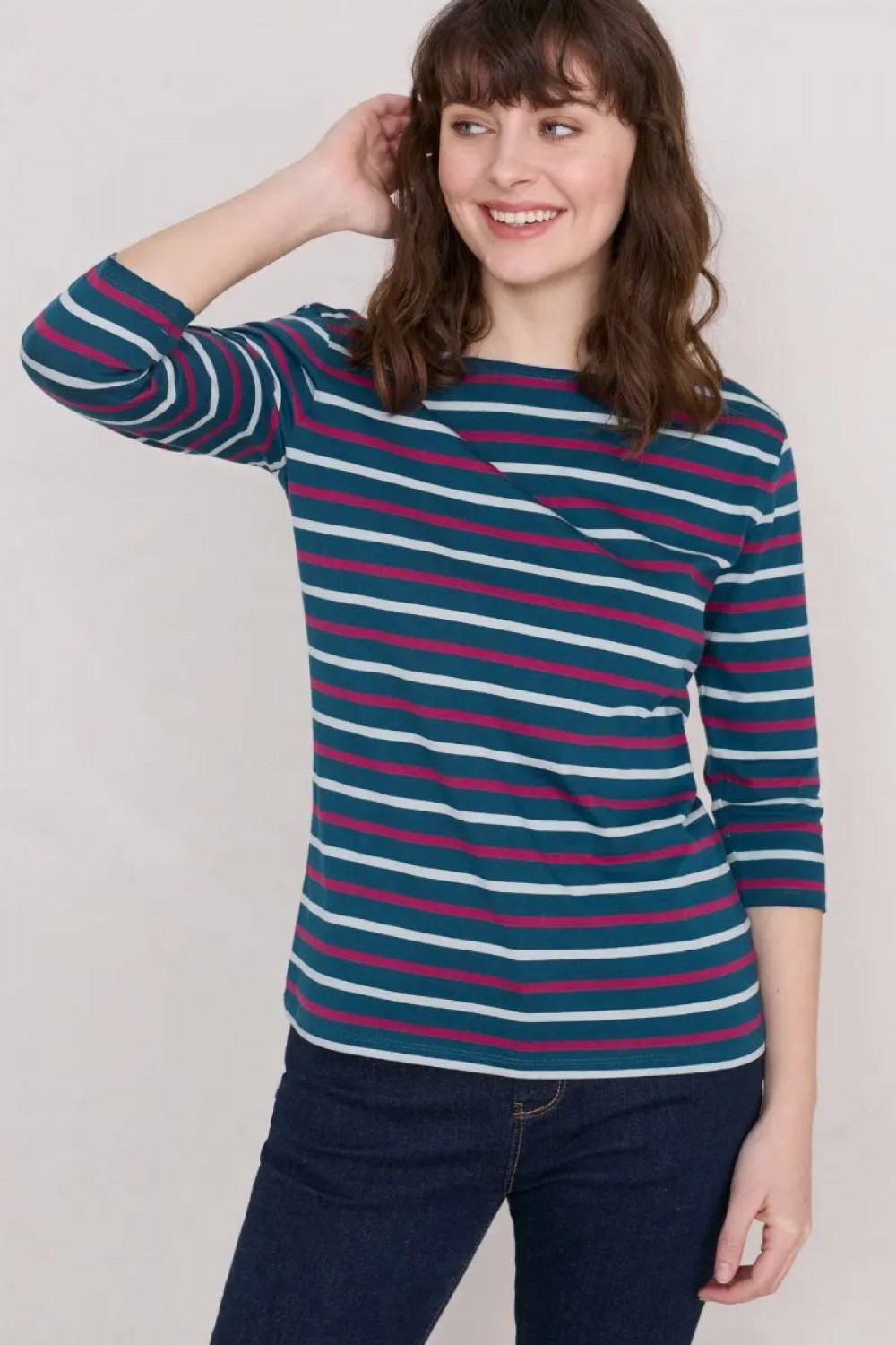 Seasalt Clothing Sailor Top Duet Breton Raincloud