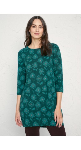 Seasalt Clothing Shore Foraging Tunic Painted Blooms Thicket