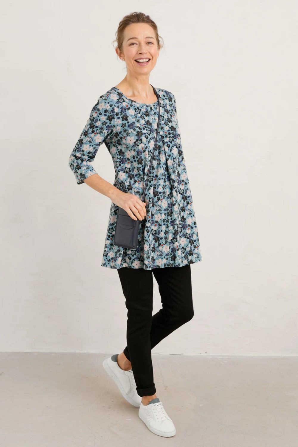 Seasalt Clothing Arusha Cotton Jersey Tunic Wax Resist Floral Enamel