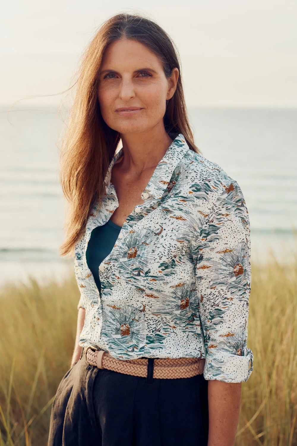 Seasalt Clothing Larissa Organic Cotton Shirt Dawn Rise Chalk