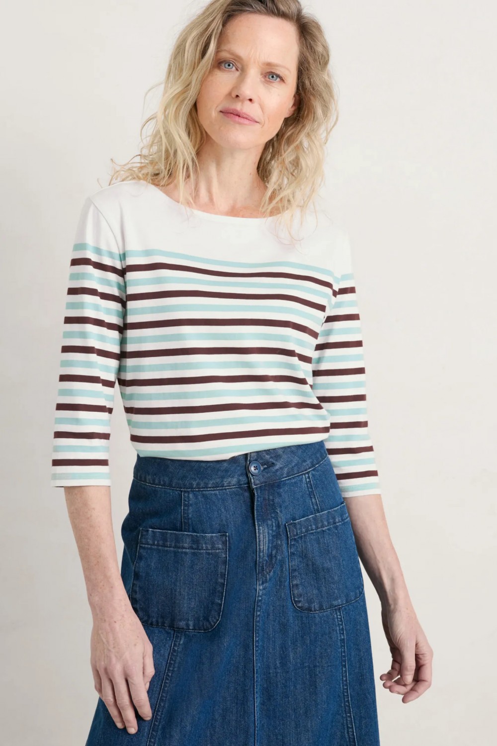 Seasalt Clothing Sailor Top Falmouth Duet Mini Cornish Dark Rye