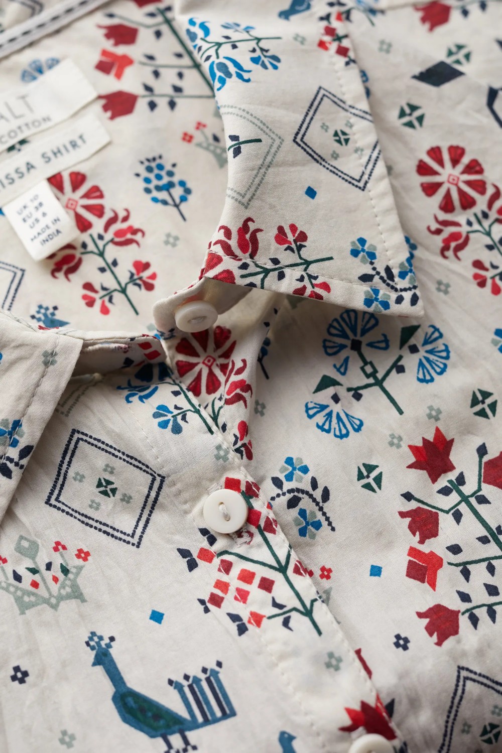 Seasalt Clothing Larissa Organic Cotton Shirt Tapestry Forest Aran