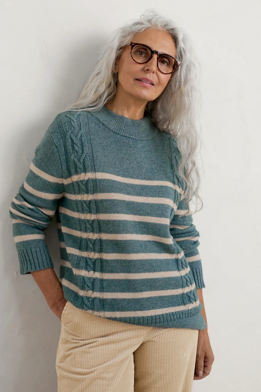 Seasalt Clothing Jetty Reach Striped Jumper Ahoy Wade Aran