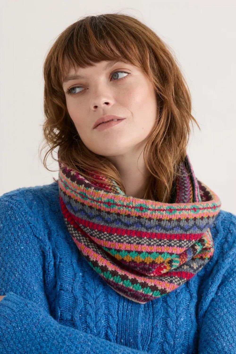 Seasalt Clothing Falling Light Snood Star Jasmine Bisque Mix