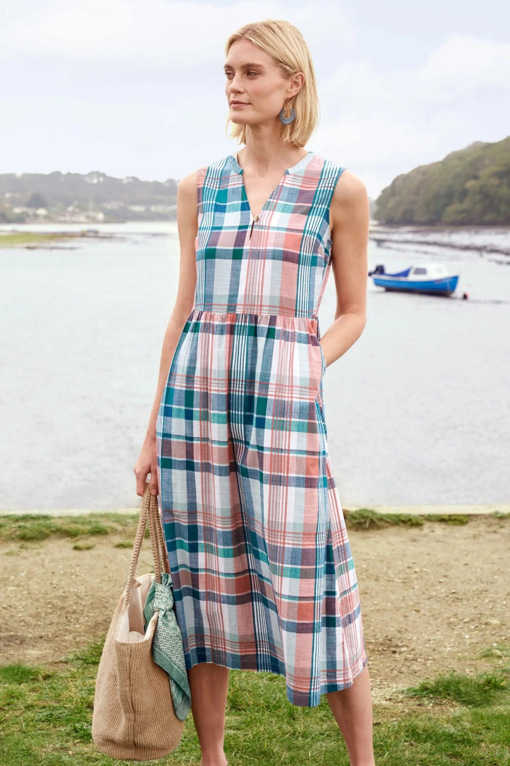 Seasalt Clothing Bassett Wood Organic Cotton Dress Laburnum Helford