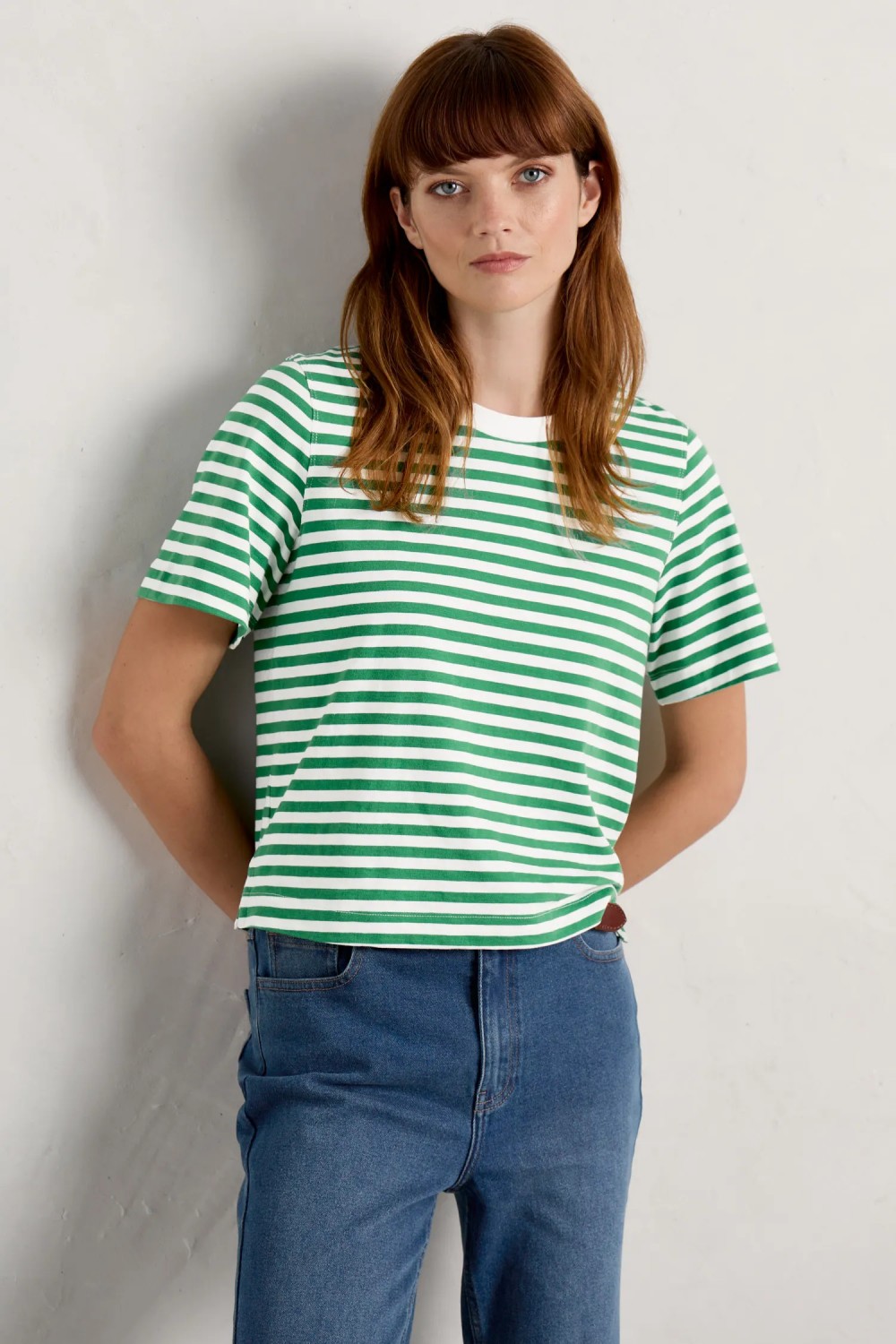 Seasalt Clothing Copseland Striped Organic Cotton T-Shirt Mini Cornish Island Ck