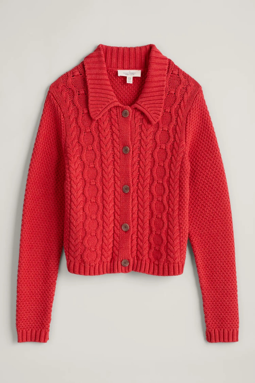 Seasalt Clothing Forest Ridge Cable Knit Collared Cardigan
