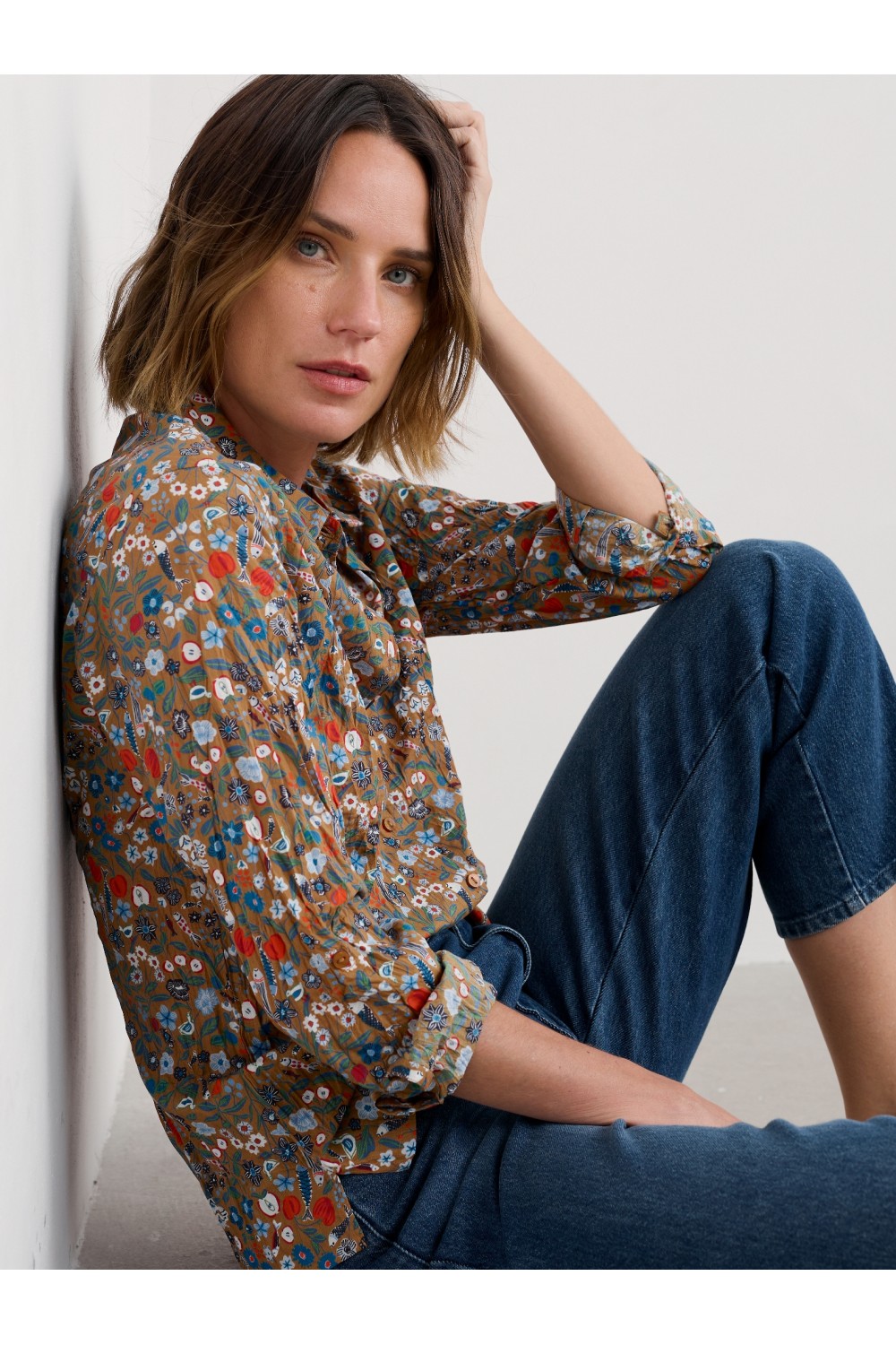 Seasalt Clothing Larissa Organic Cotton Shirt Still Life Basket