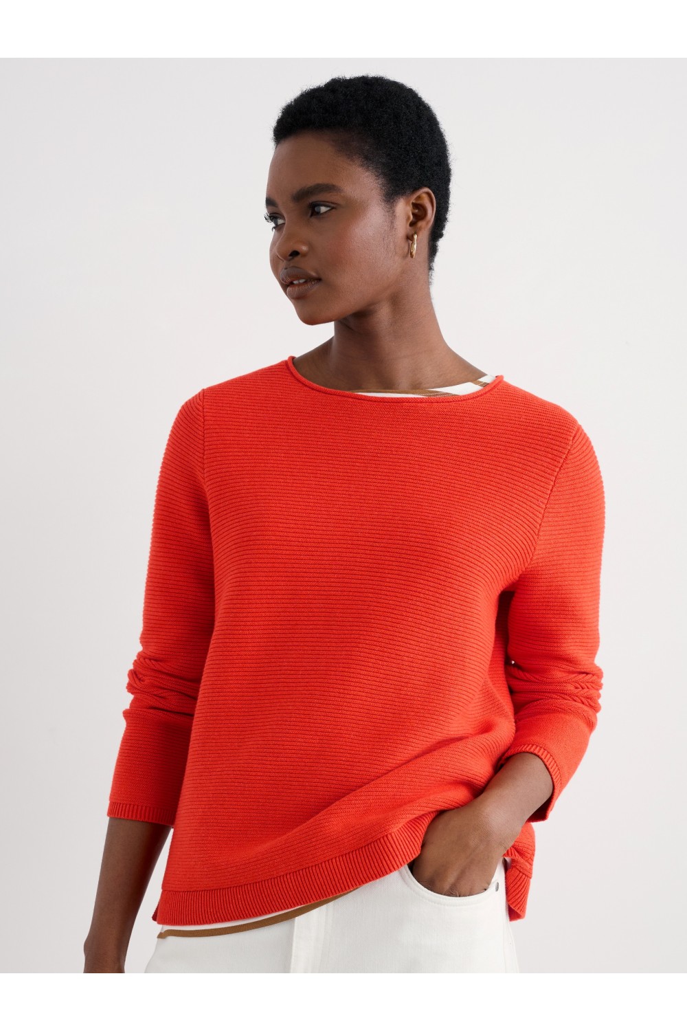 Seasalt Clothing Makers Cotton Jumper Mandarin