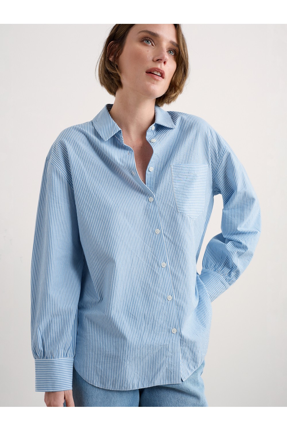 Seasalt Clothing Sea Path Oversized Poplin Shirt Mini Sunrise Skipper