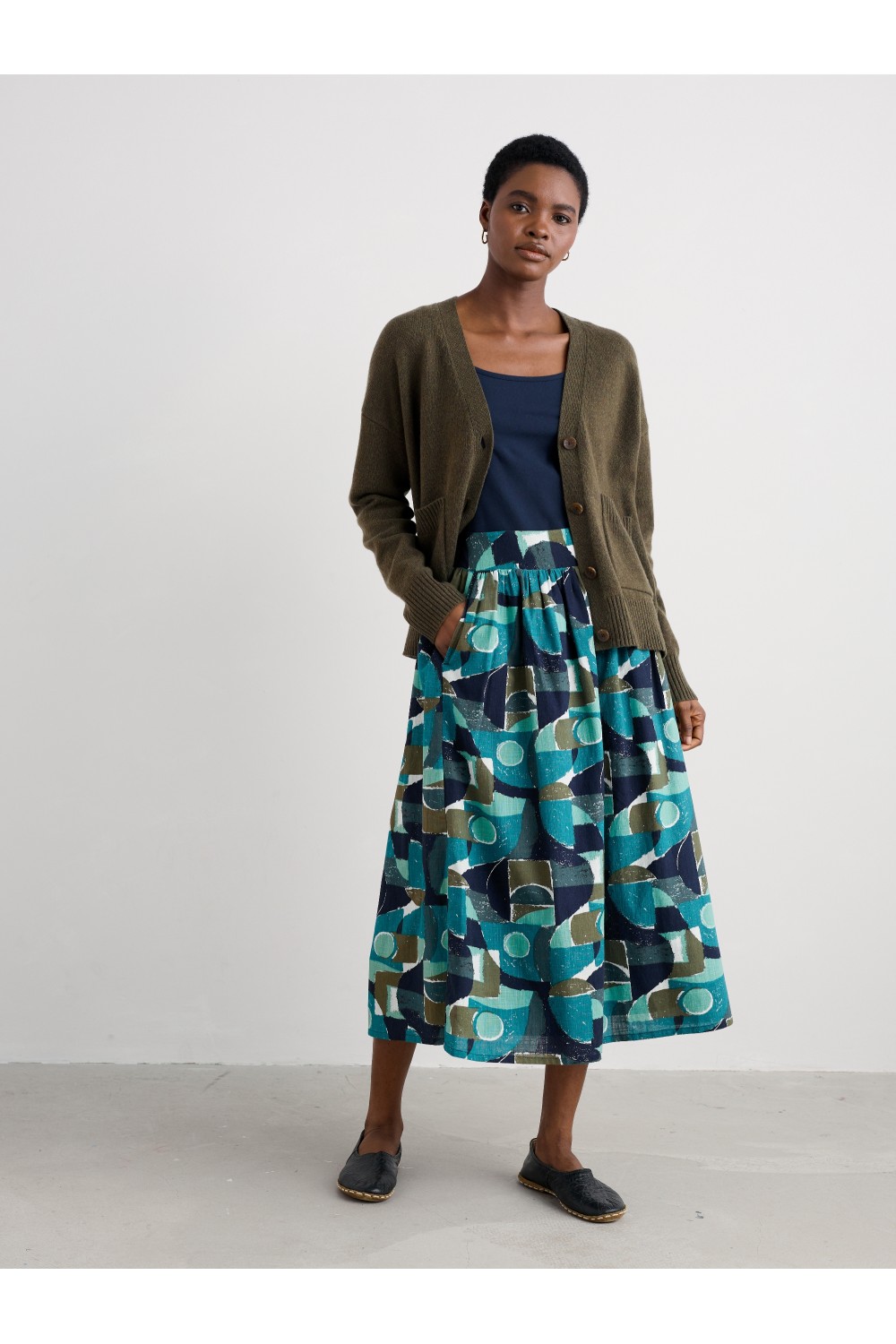 Seasalt Clothing Senara Merino-blend Cardigan Rich Olive