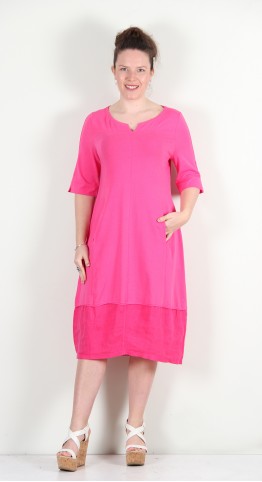 Vetono Cotton Jersey Bubble Dress Pink