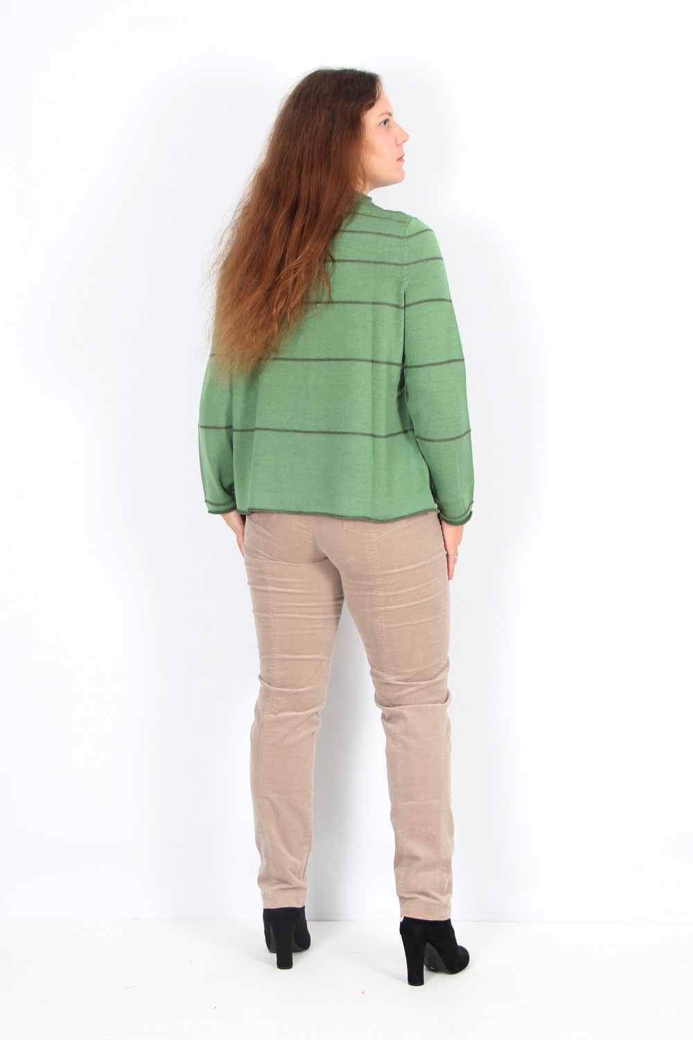 Vetono Merino Wool Pocket Sweater Green