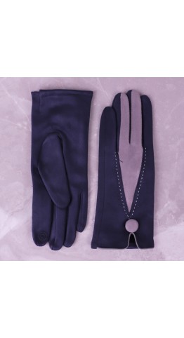 Zelly Button Glove Navy Blue