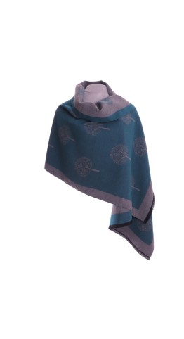Zelly Reversible Mulberry Wrap Teal
