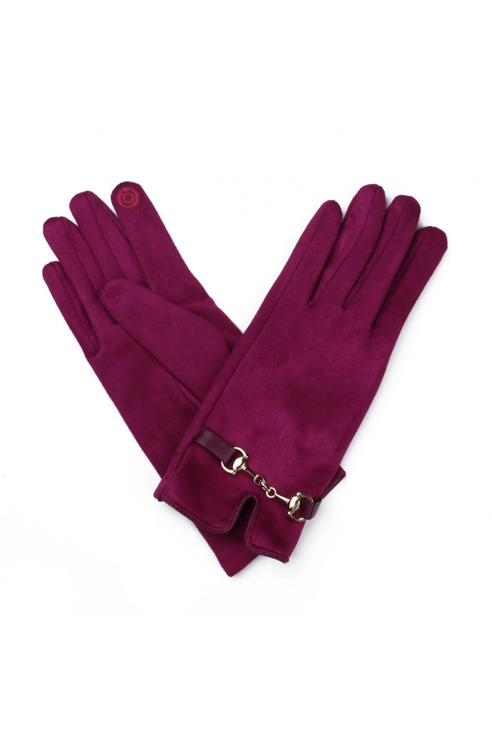 Zelly Snaffle Detail Glove Hot Pink