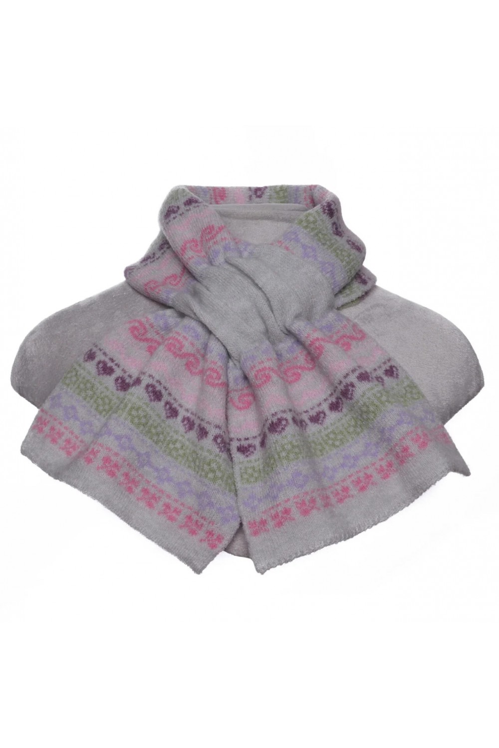 Zelly knitted Nordic Design Pull Through Scarf Pink