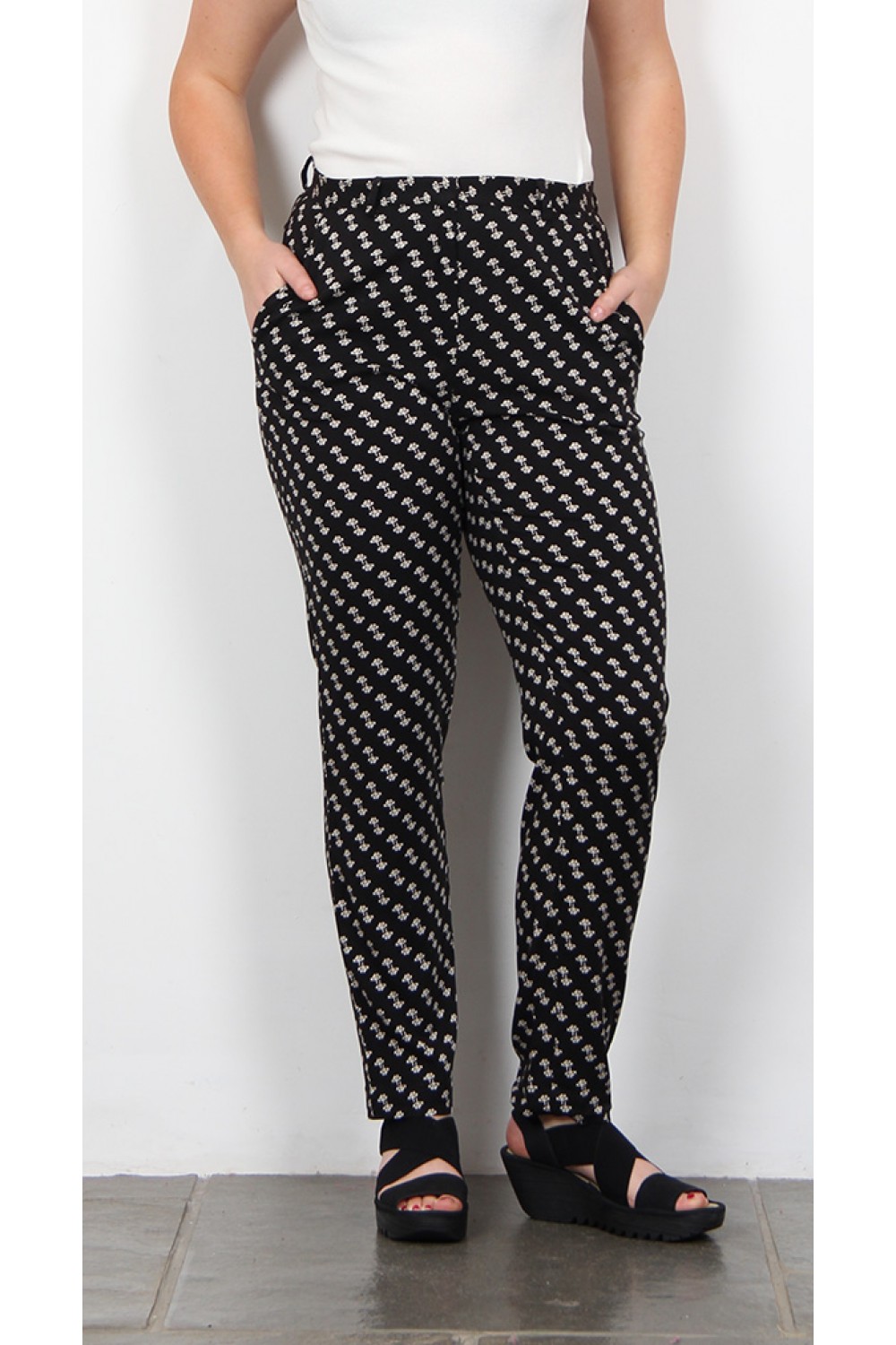 Zilch Clothing Trouser Floral Black White
